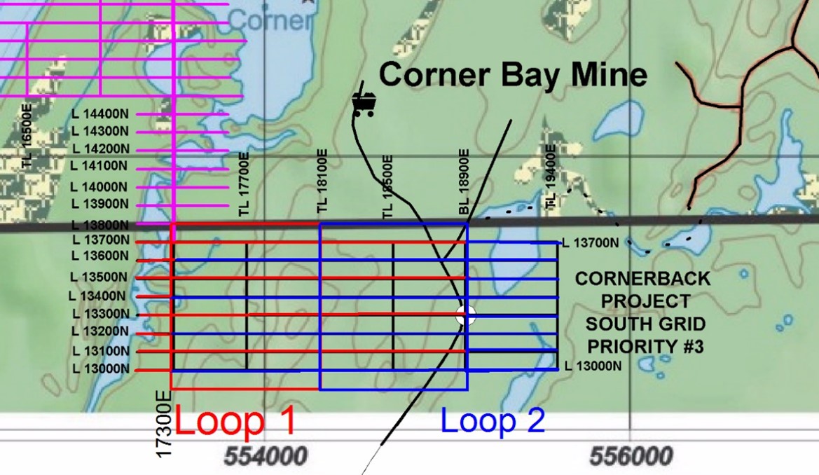 Planned survey lines