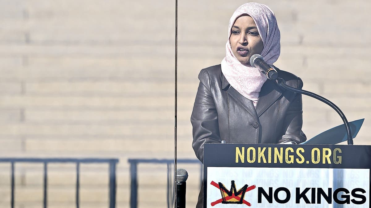 Rep. Ilhan Omar at a no kings protest